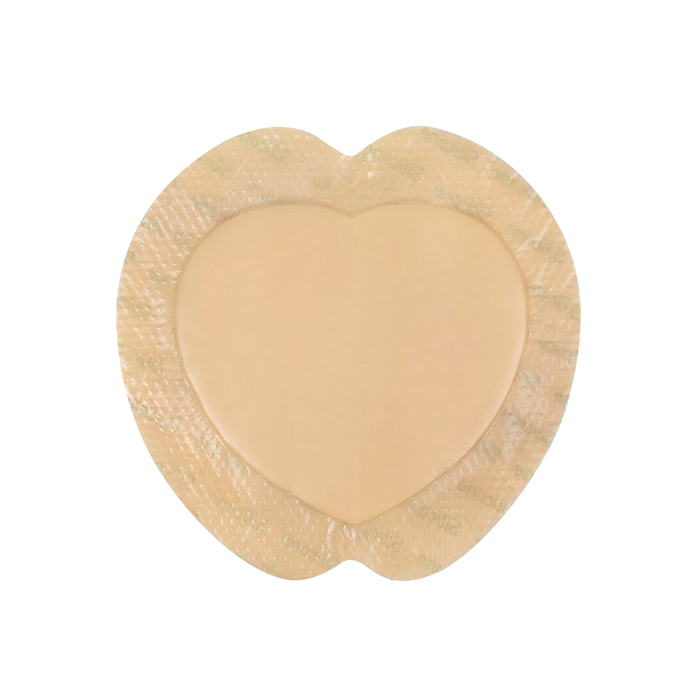 18x18cm na Hugis Puso na Silicone Bordered Foam Dressing