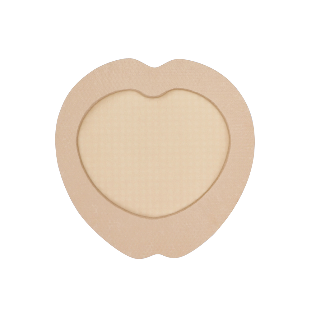 22.5x22.5cm Hugis Puso na Sacral Silicone Bordered Foam Dressing