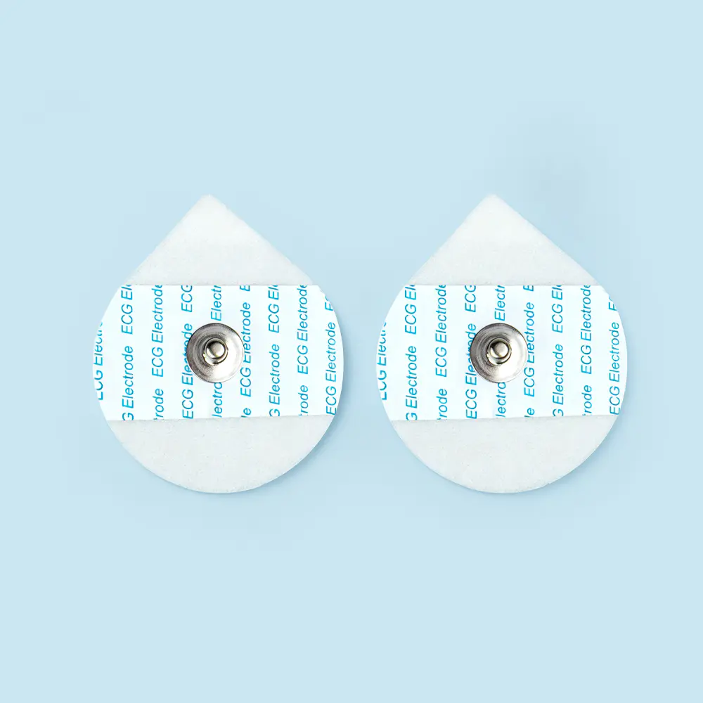 43*50mm Teardrop Shape Disposable Foam ECG Electrodes