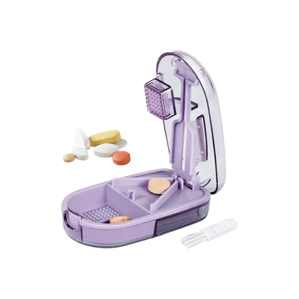 3-in-1 Pill Cutter at Crusher na may Storage