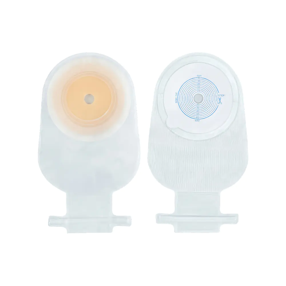 One-Piece Single-Side Mesh Membrane at Non-Woven Outer Layer Twist-tie Seal Ostomy Bag