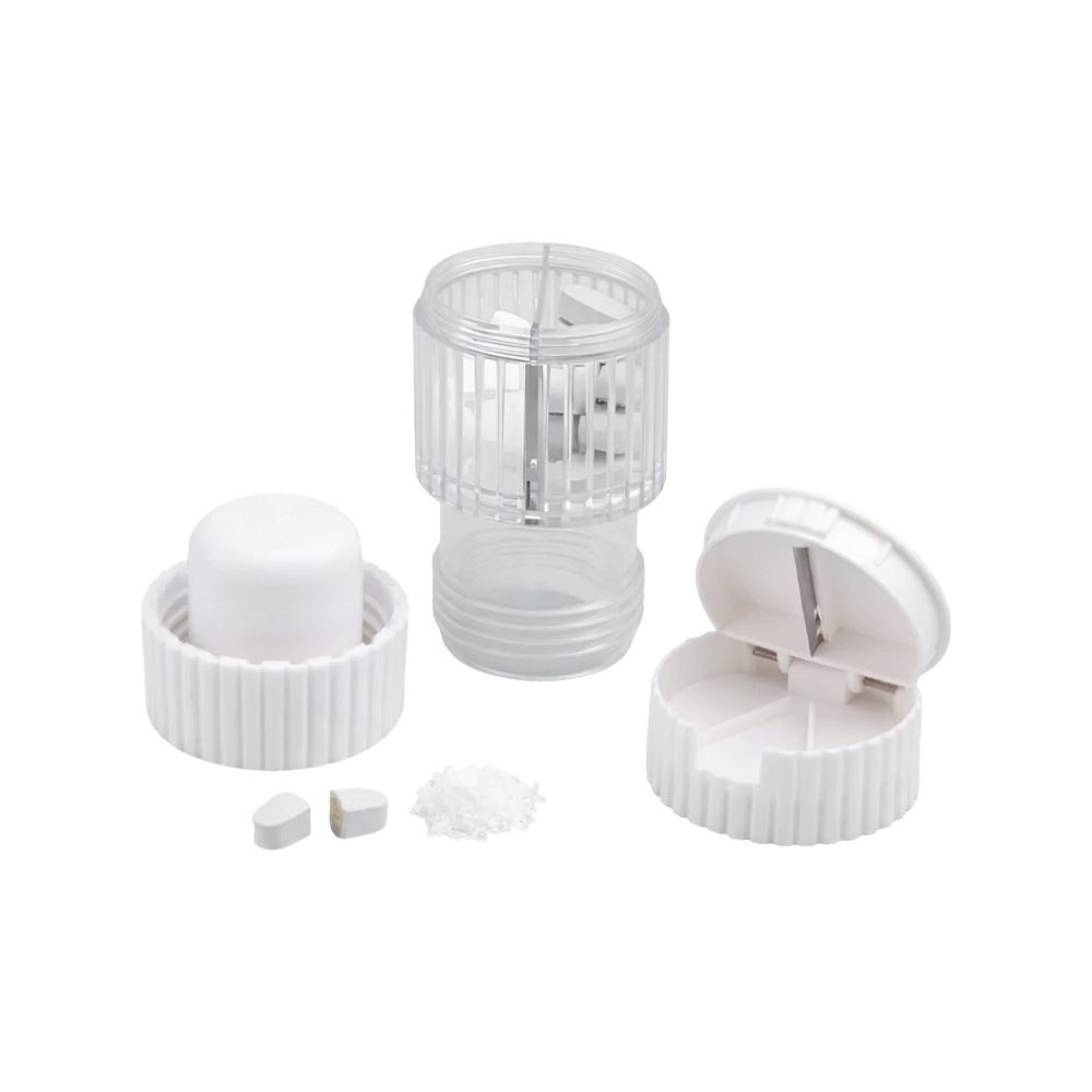 Transparent na 3-in-1 na Pill Cutter at Crusher