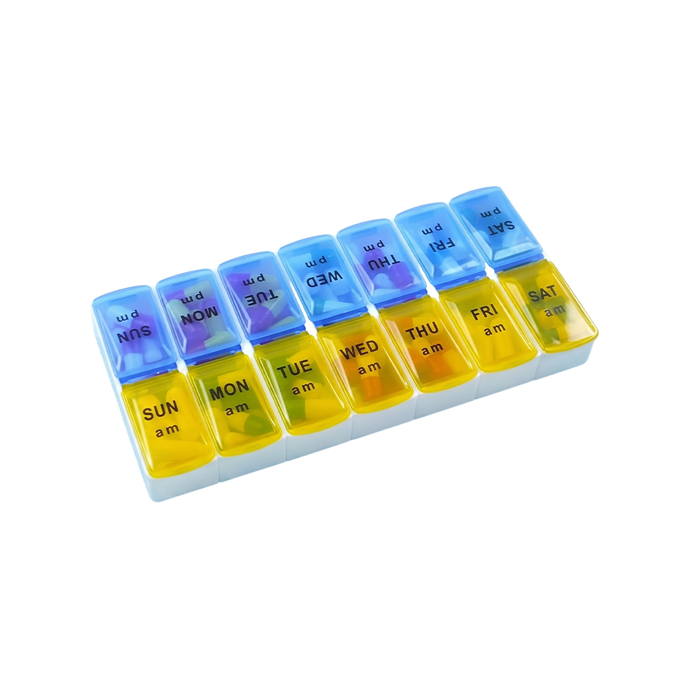 7-Araw na AM/PM Pill Box, Lingguhang Pill Box 2 Beses sa isang Araw