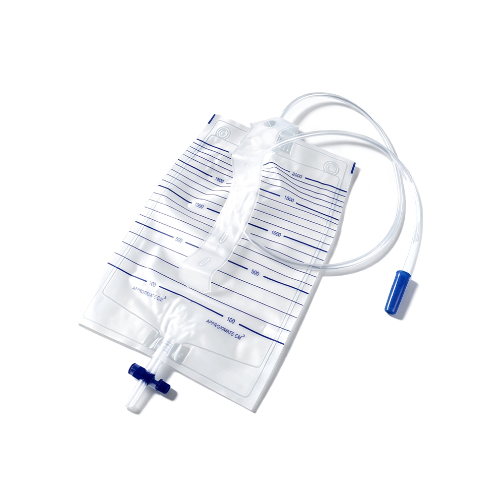 Premium 2000ml Medical Grade PVC Urine Bag na may Streamer