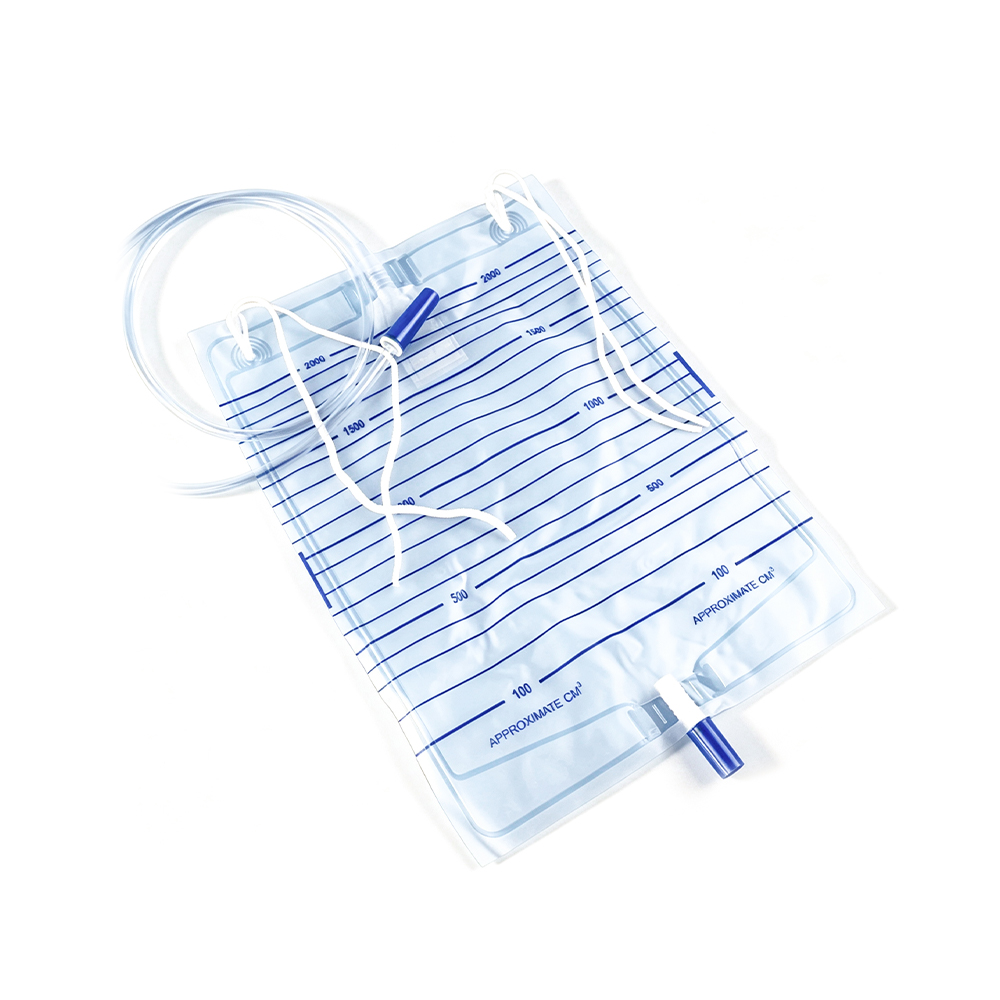 Universal Fit 1000ml-2000ml Medical Grade Urine Bag na may Nylon Tie