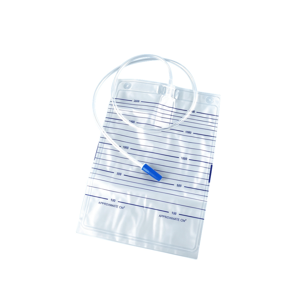 1000ml/1500ml/2000ml Mga Opsyon sa Steril na Medikal na Gradong Non-Toxic PVC Urine Bag na walang Valve